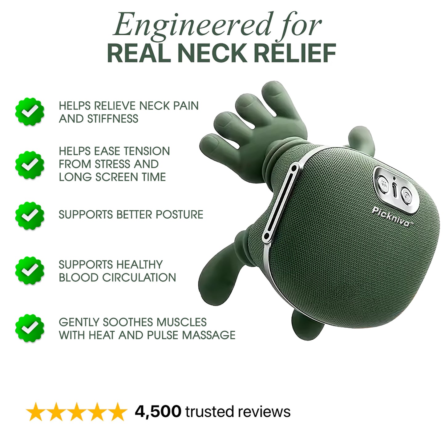 Pickniva™ – Bionic Hand Massager For Neck & Shoulder Pain Relief