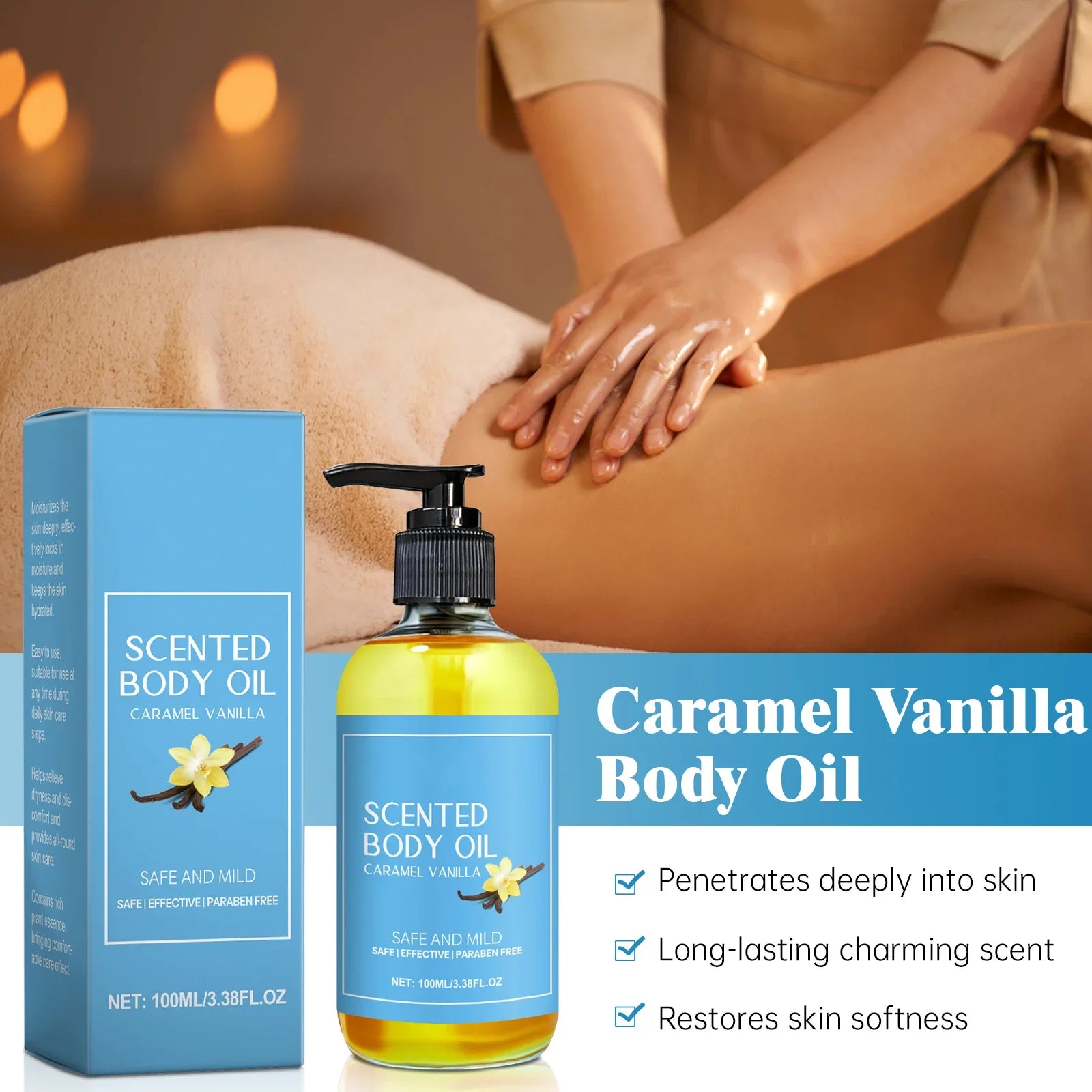 Pickniva™ - Stress Relief Vanilla Massage Oil